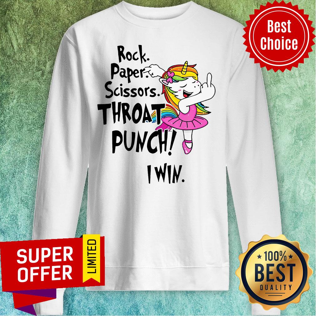 Premium Rock, Paper, Scissors, Throat Punch I Win Shirt - Image 5