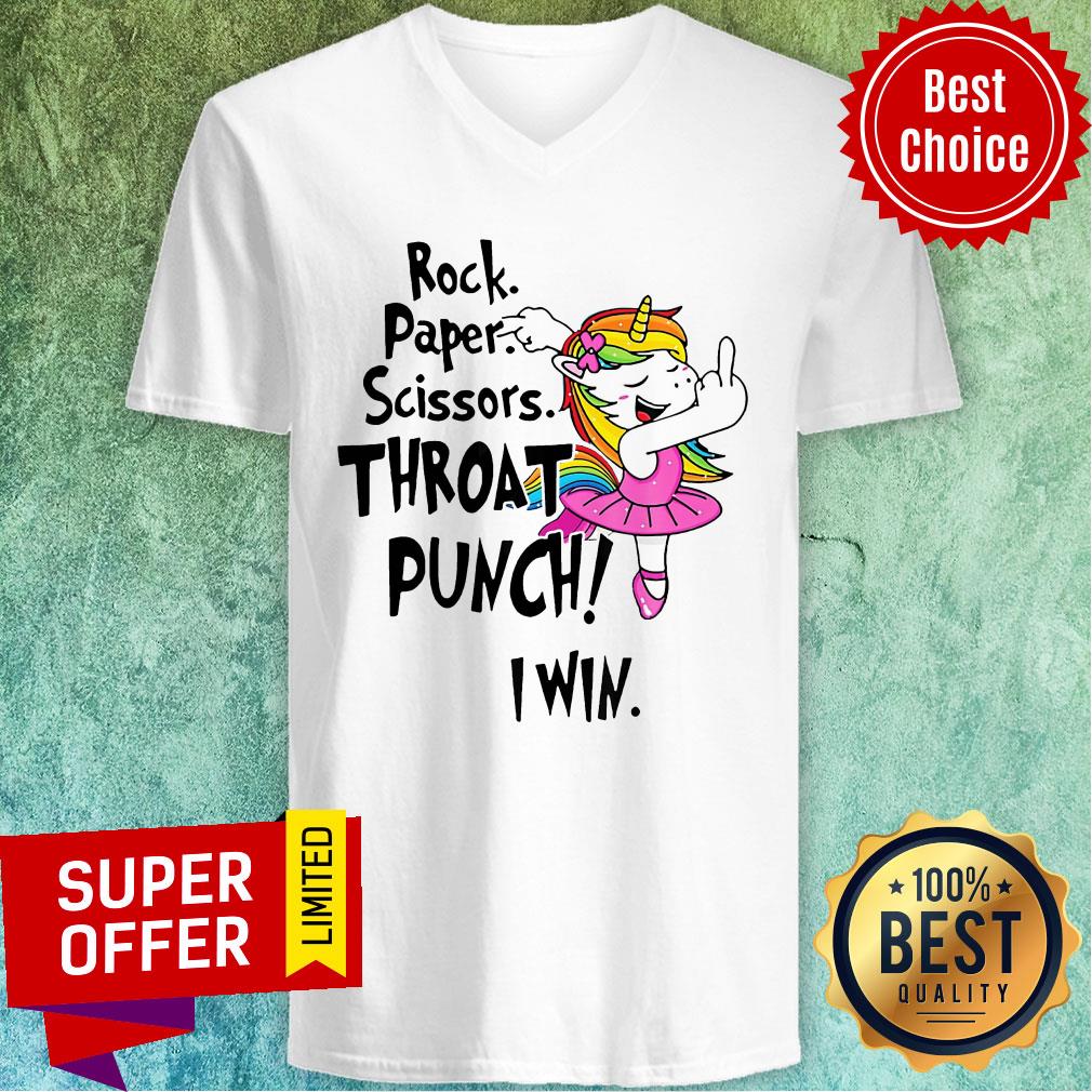 Premium Rock, Paper, Scissors, Throat Punch I Win Shirt - Image 3