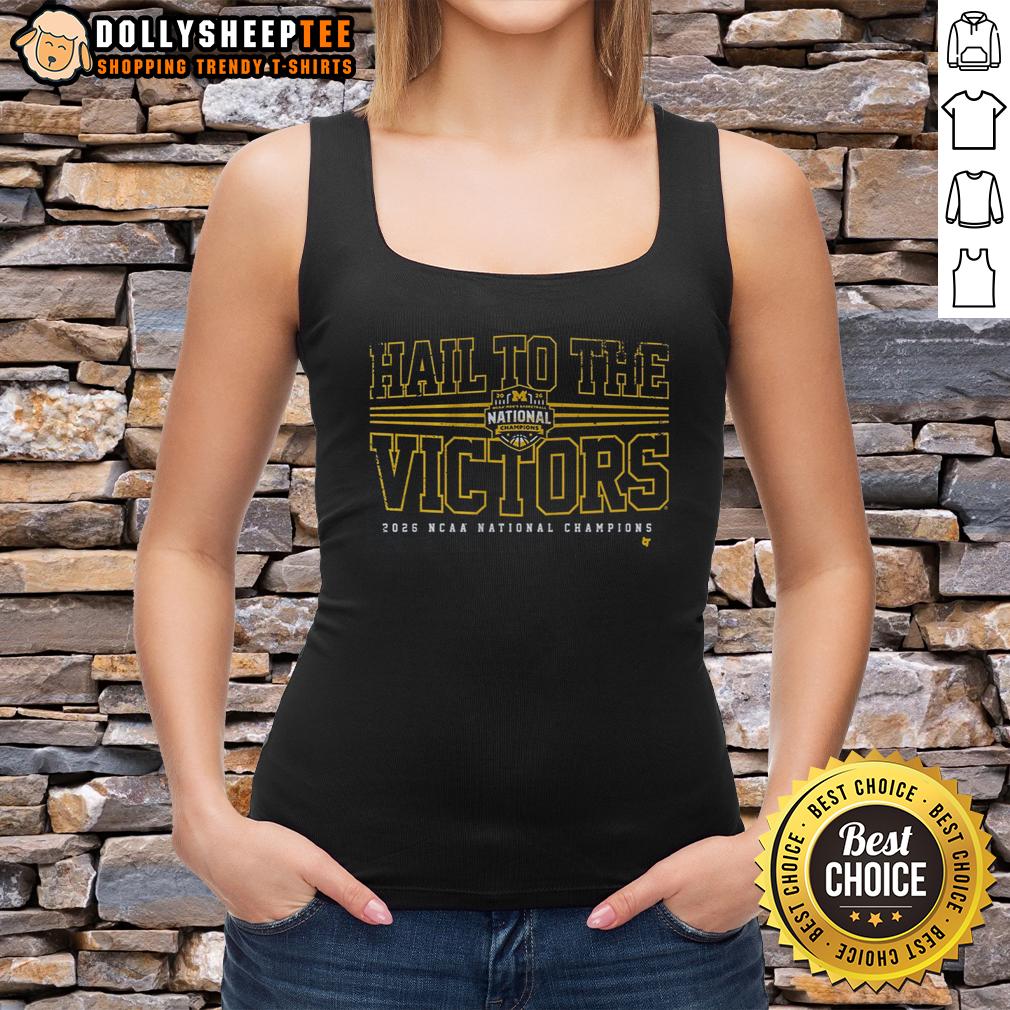 Nice Michigan Wolverines MBB 2026 National Champions Hail To The Victors T-Shirt - Image 4