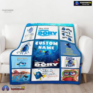 Alternative view of Official Disney Finding Dory What Would Dory Do Collage Blanket Fleece Customized Blanket