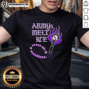Funny BTS Armys Melt Ice Power In Community Lightstick T-Shirt