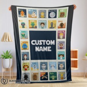 Perfect Pretty Star Wars Chibi Character Blanket Fleece Customized Blanket