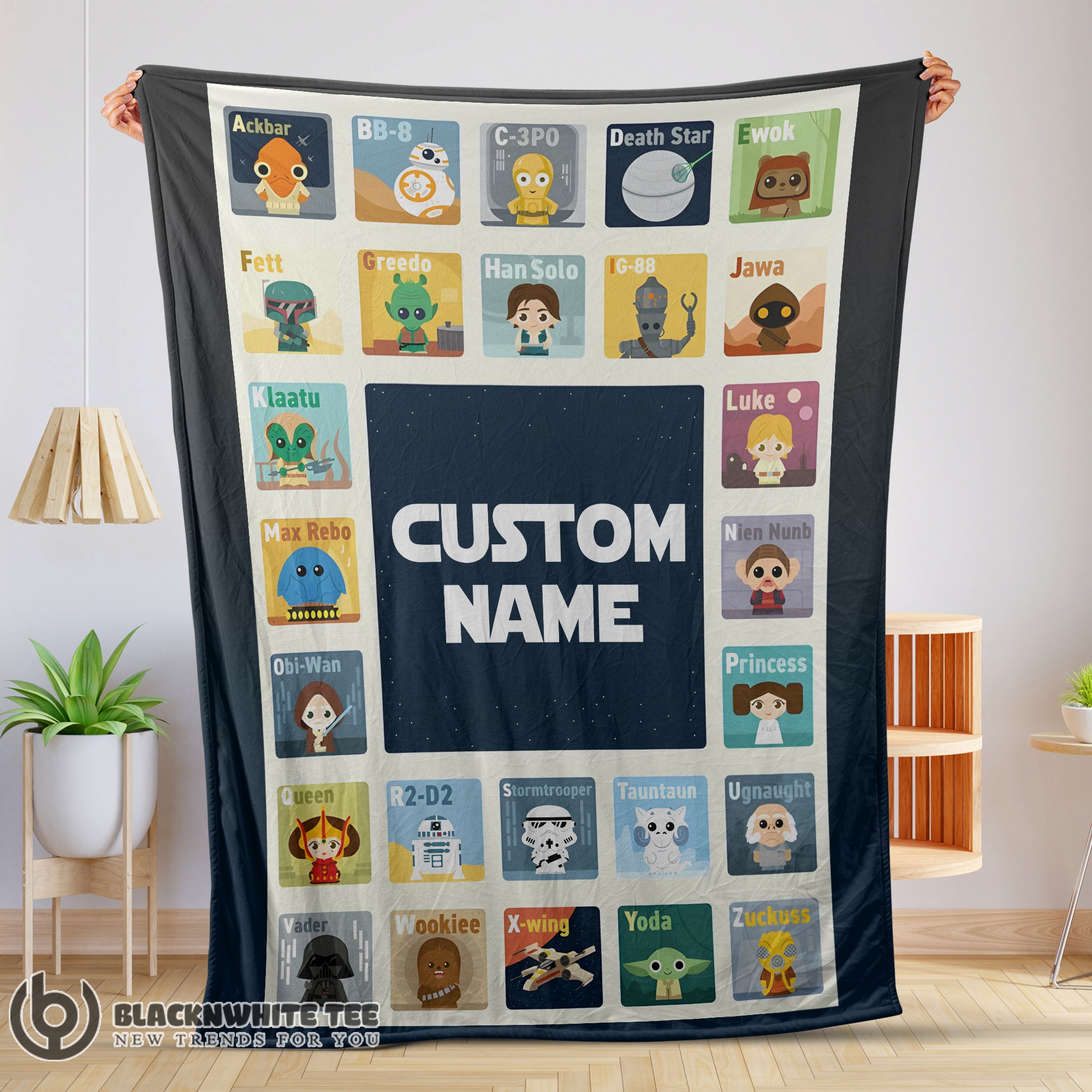 Perfect Pretty Star Wars Chibi Character Blanket Fleece Customized Blanket
