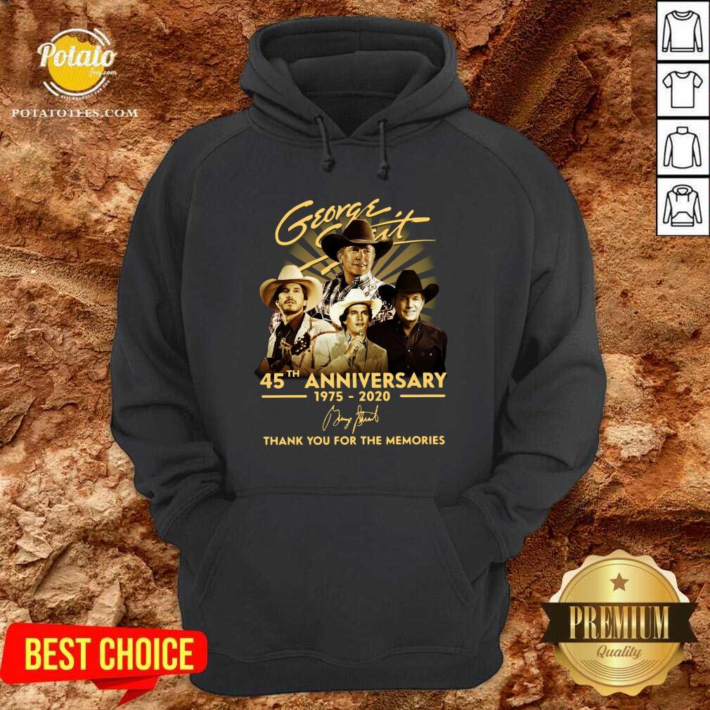 Funny George Strait 45th Anniversary 1975 2020 Thank You For The Memories Signature Shirt - Image 5