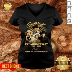 Alternative view of Funny George Strait 45th Anniversary 1975 2020 Thank You For The Memories Signature Shirt