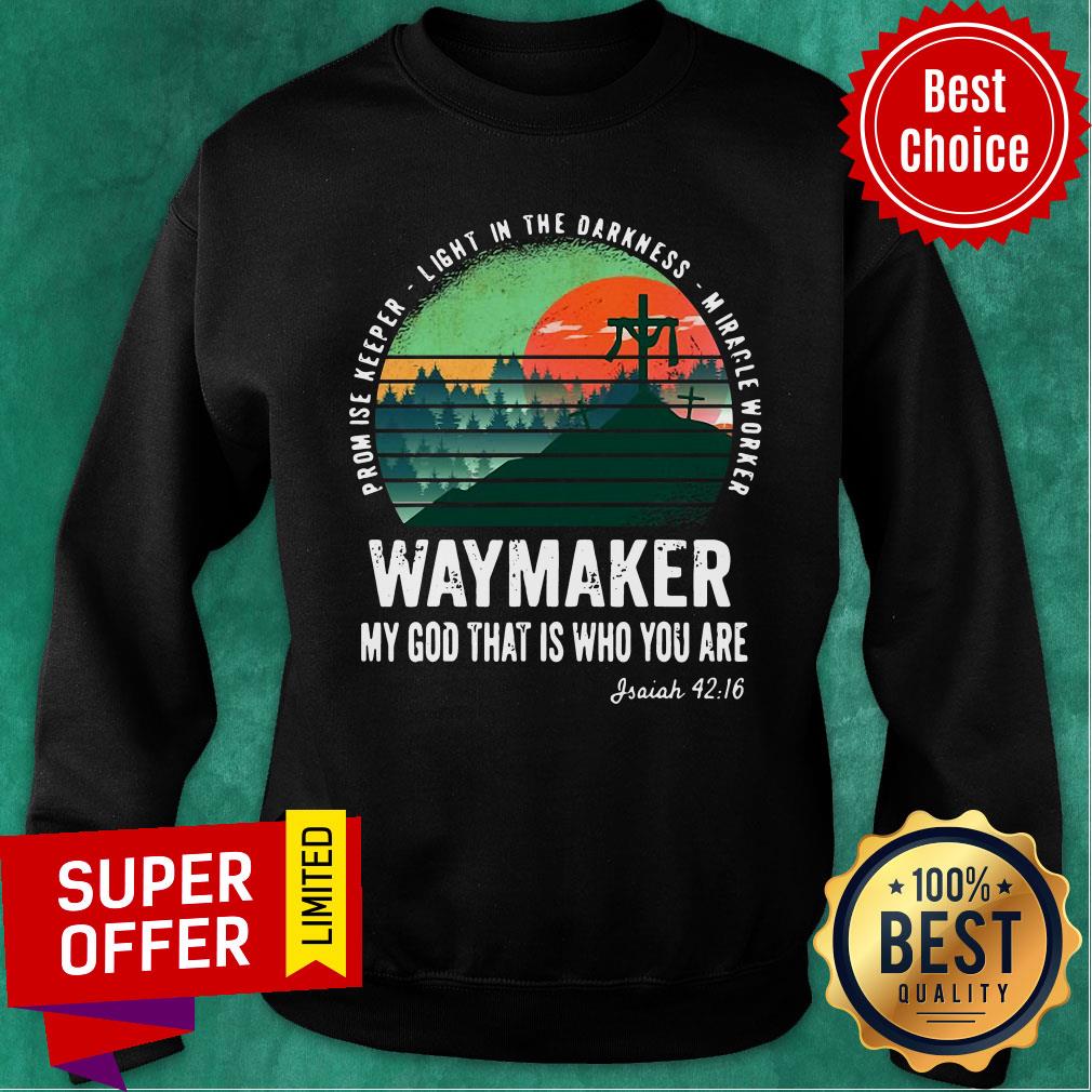 Waymaker Miracle Worker Promise Keeper Jesus Christ Shirt - Image 4