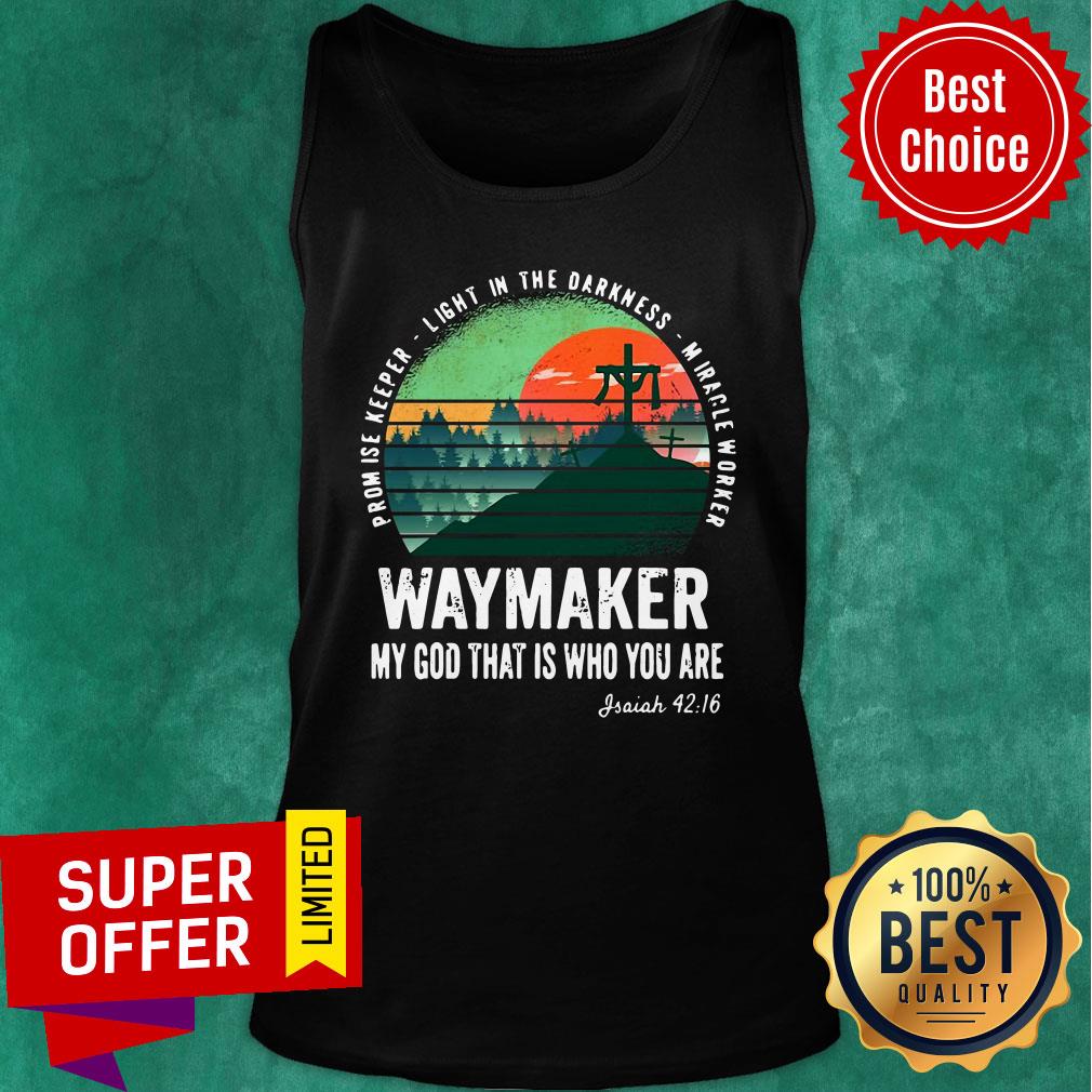 Waymaker Miracle Worker Promise Keeper Jesus Christ Shirt - Image 3