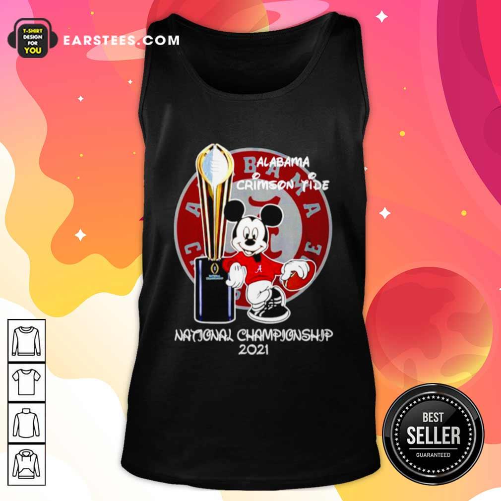 Top Alabama Crimson Tide Mickey Mouse NCAA National Championship 2021 Shirt - Image 4