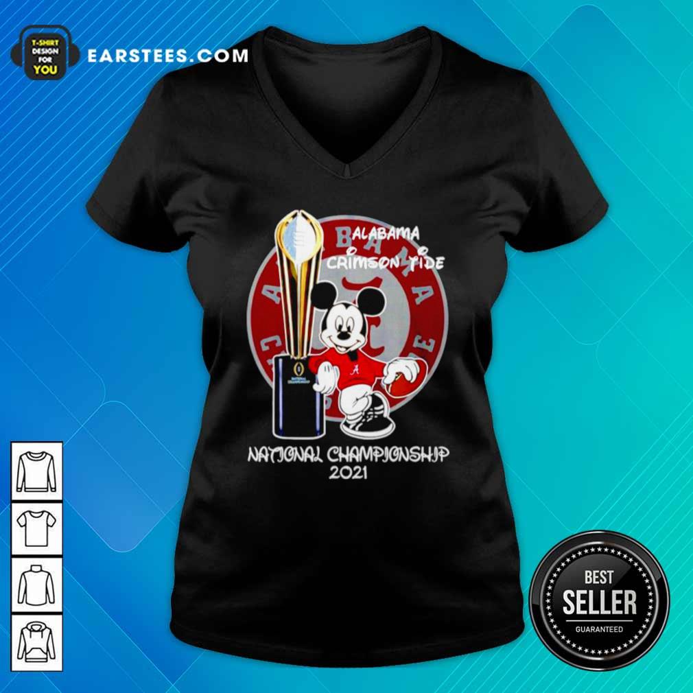 Top Alabama Crimson Tide Mickey Mouse NCAA National Championship 2021 Shirt - Image 3