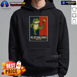 Alternative view of Original Rejecting Kings Since 1776 Portland Frog T-Shirt