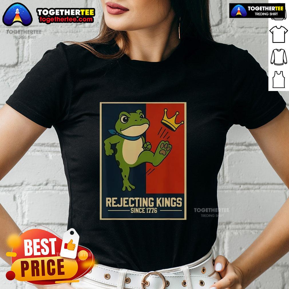Original Rejecting Kings Since 1776 Portland Frog T-Shirt - Image 3