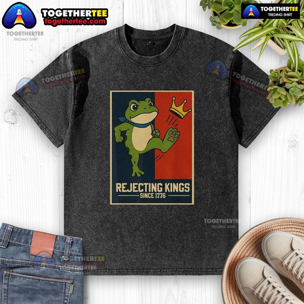Original Rejecting Kings Since 1776 Portland Frog T-Shirt - Image 6