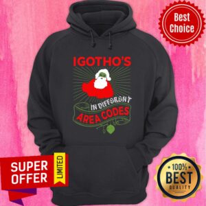 Alternative view of I Got Hos In Different Area Codes Santa Claus Christmas Shirt