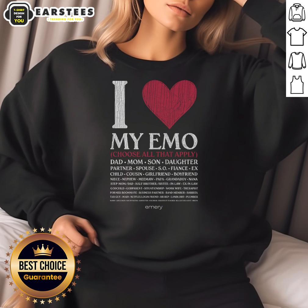 Awesome I Love My Emo Choose All That Apply T-Shirt - Image 5