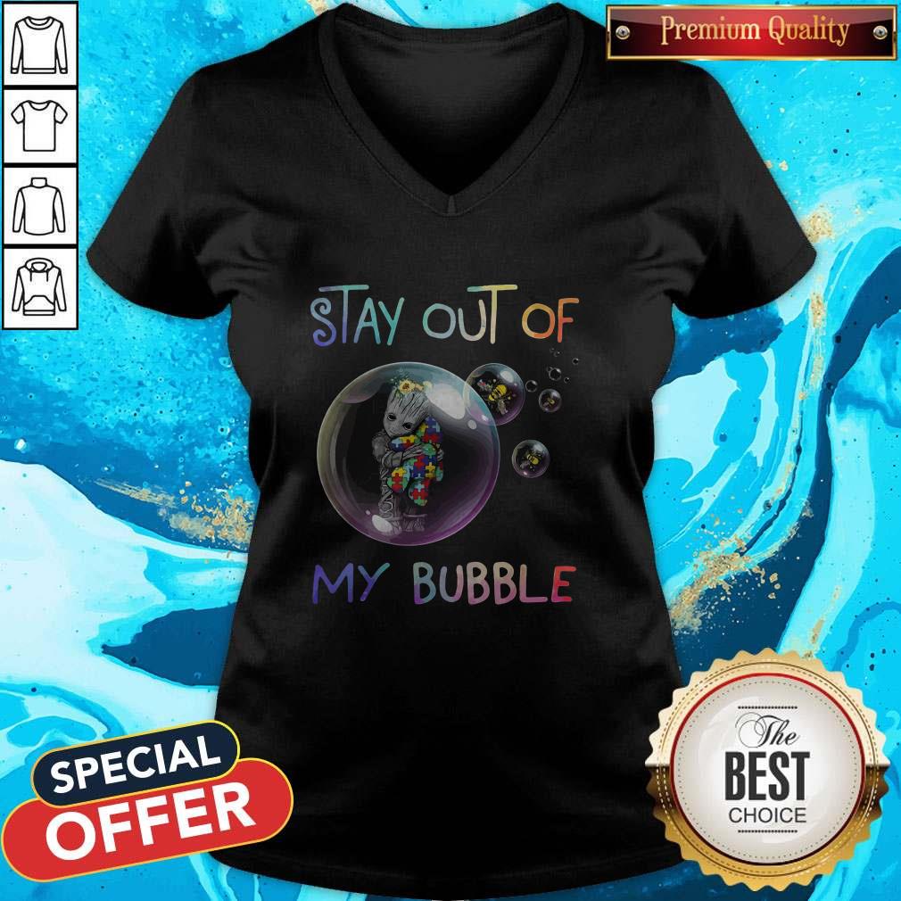 Baby Groot Hug Autism Stay Out Of My Bubble Shirt - Image 2