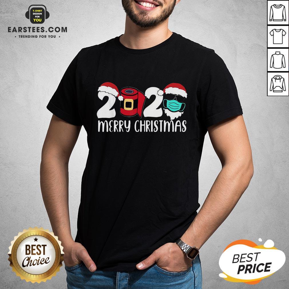 Good Santa Face Mask Merry Quarantine Christmas 2020 Shirt