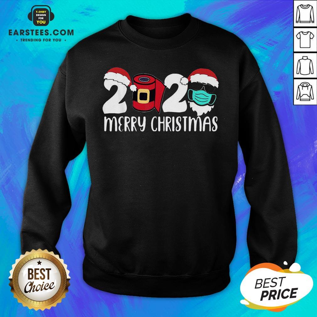 Good Santa Face Mask Merry Quarantine Christmas 2020 Shirt - Image 5