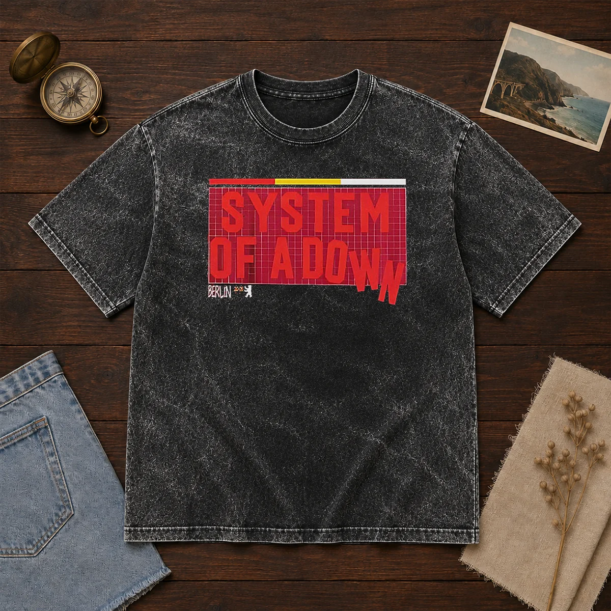Hot System Of A Down Berlin Germany Olympiastadion On July 8 2026 Down Text Shirt - Image 8
