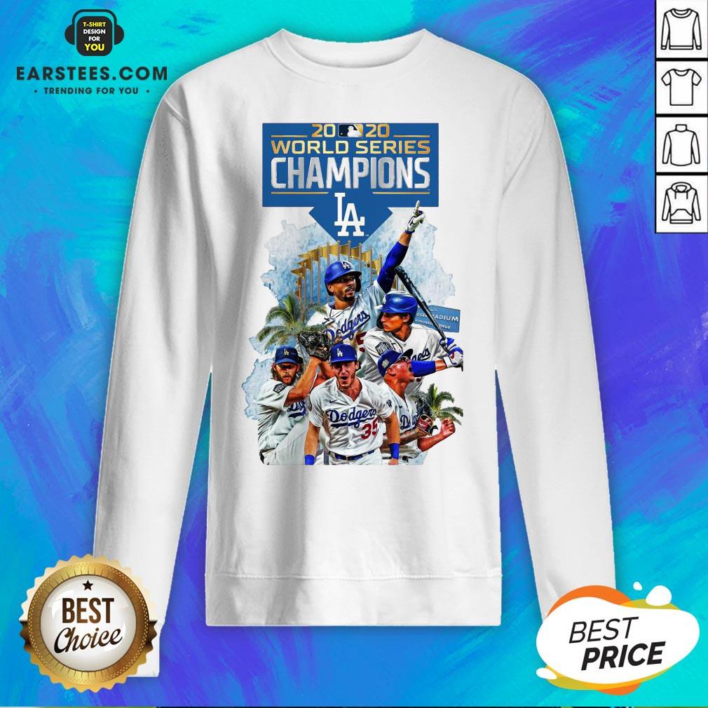 Official LA Dodgers Double Champions 2020 World Series Player Legend Shirt - Image 5