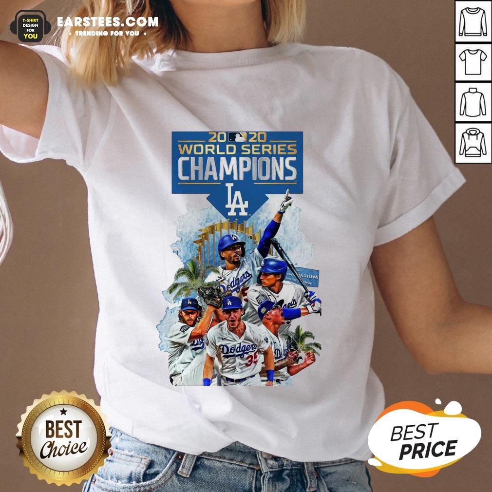 Official LA Dodgers Double Champions 2020 World Series Player Legend Shirt - Image 3