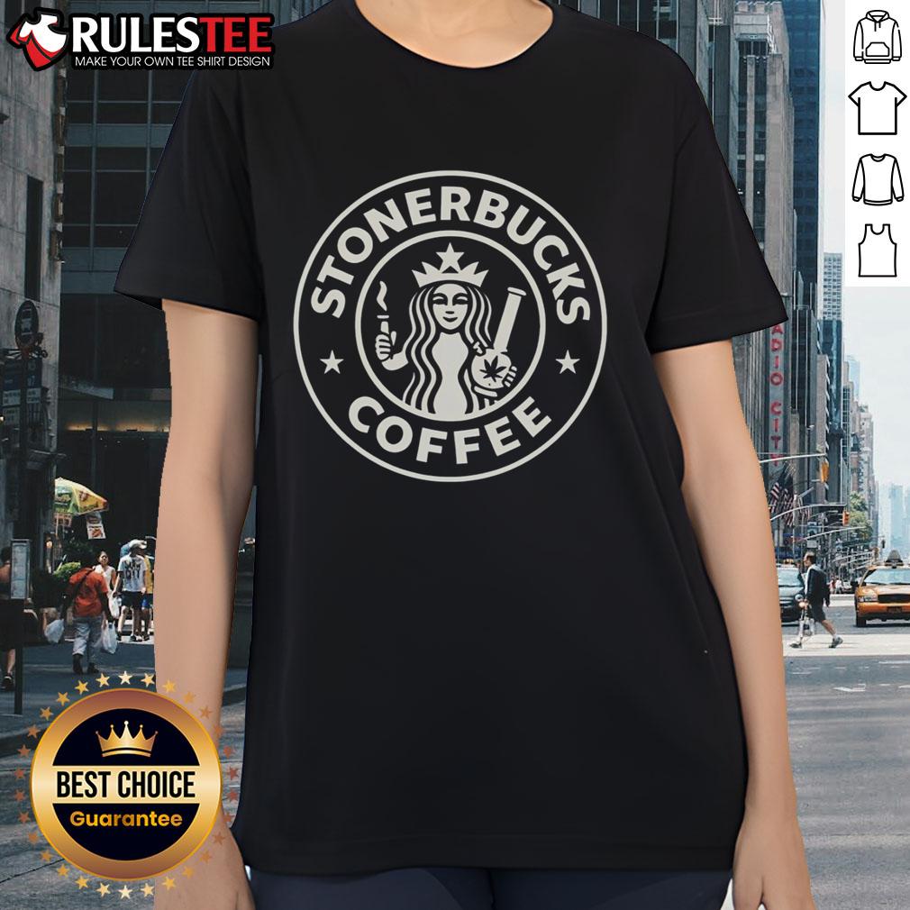 Good Stonerbucks Coffee X Starbucks Logo T-Shirt - Image 3