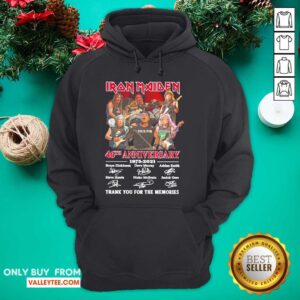 Alternative view of Pro Iron Maiden 46th Anniversary 1975 2021 Thank You For The Memories Signatures Shirt