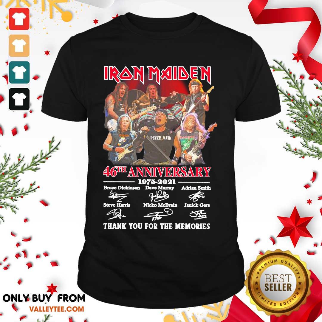 Pro Iron Maiden 46th Anniversary 1975 2021 Thank You For The Memories Signatures Shirt