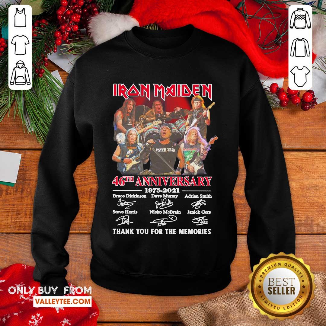 Pro Iron Maiden 46th Anniversary 1975 2021 Thank You For The Memories Signatures Shirt - Image 5