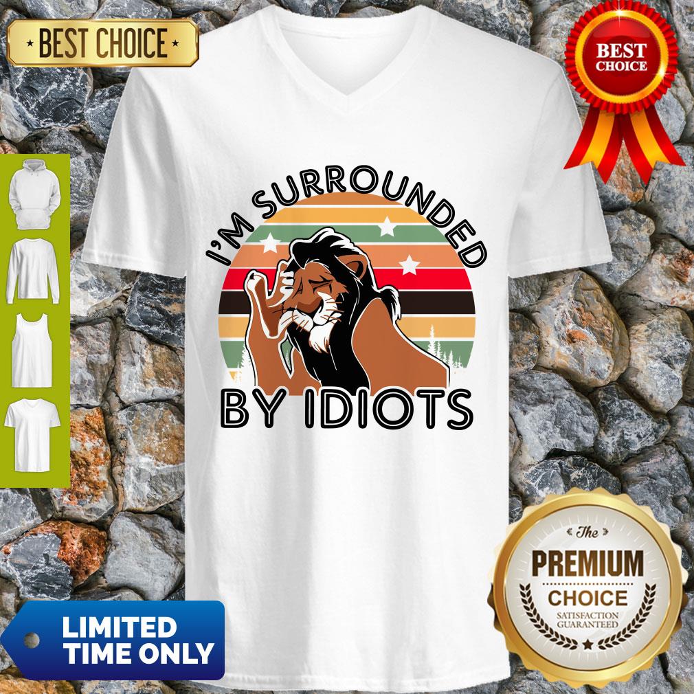 Scar I Am Surrounded By Idiots Vintage The Lion King Shirt - Image 3