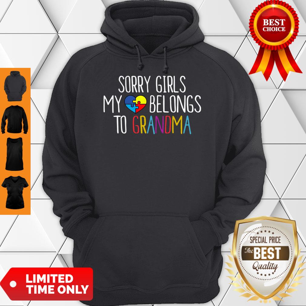 Top Autism Sory Girls My Heart Belongs To Grandma Shirt - Image 3