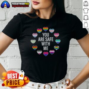 Alternative view of Top Nice You Are Safe With Me Pride Month Shirt