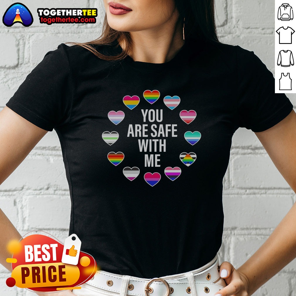 Top Nice You Are Safe With Me Pride Month Shirt - Image 2