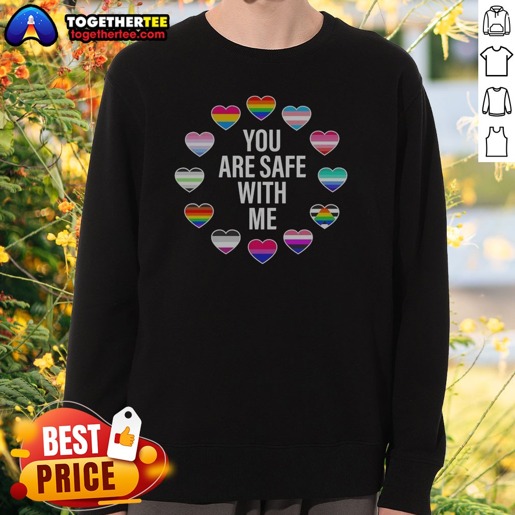 Top Nice You Are Safe With Me Pride Month Shirt - Image 4