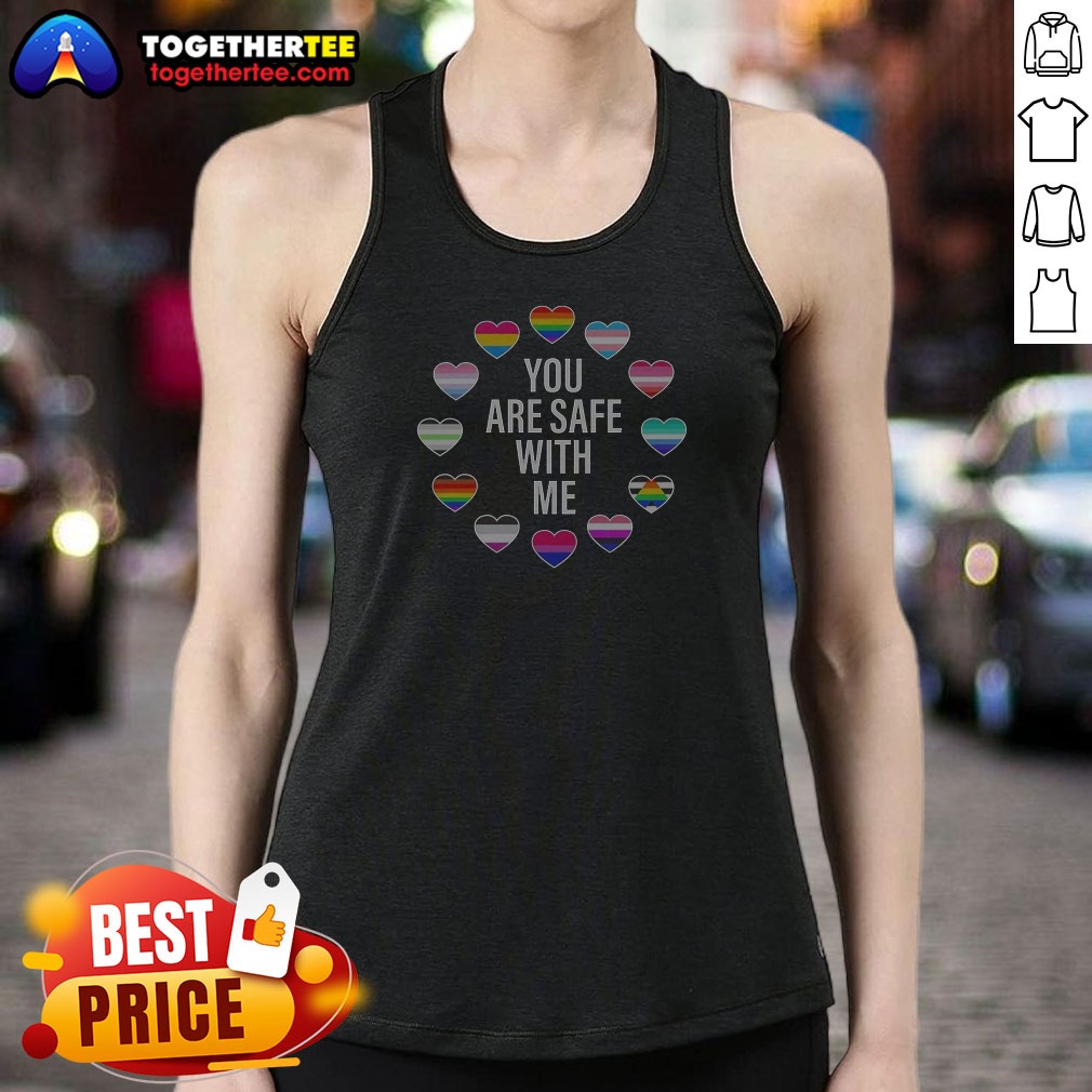 Top Nice You Are Safe With Me Pride Month Shirt - Image 5