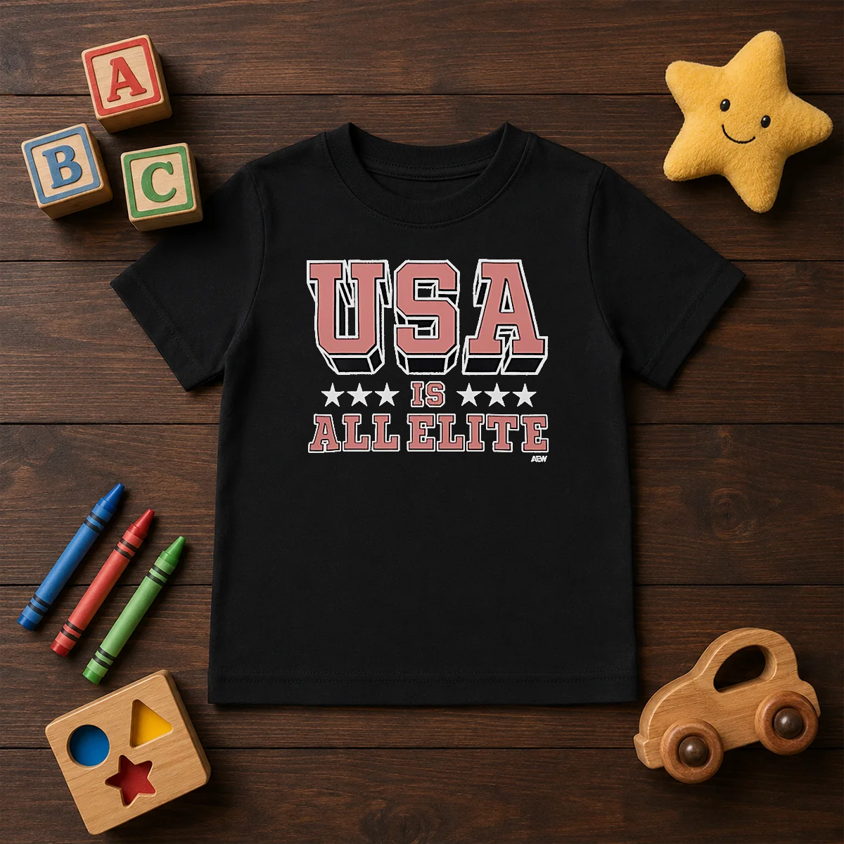 Top USA Is All Elite AEW Wrestling Promotional Logo Shirt - Image 9