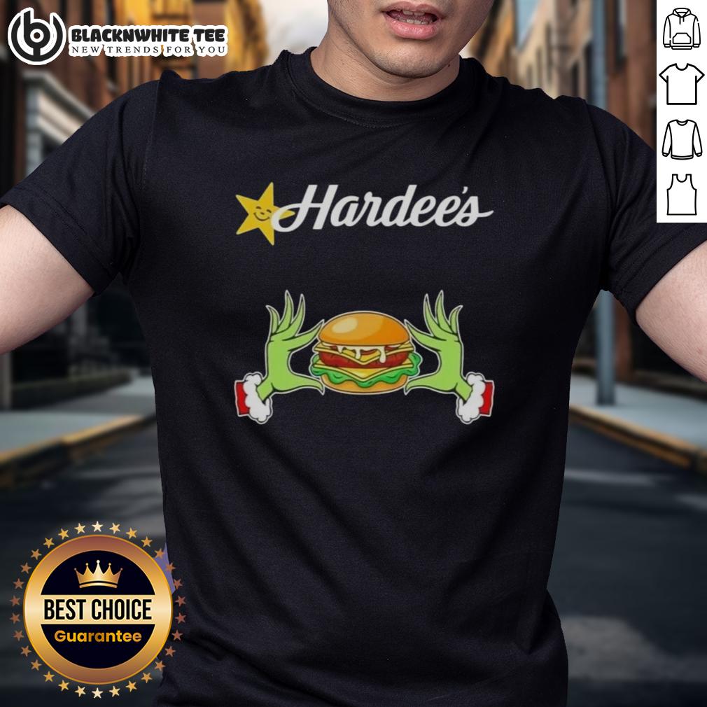 Happy Grinch Hands Love Hardee's Merry Christmas T-Shirt