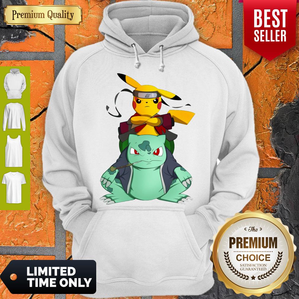 Pokemon Pikachu And Bulbasaur Mashup Naruto Jiraiya Shirt - Image 2