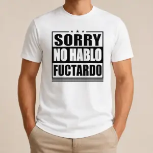 Hot Original Sorry No Hablo Fuctardo Sarcastic Language Barrier Shirt