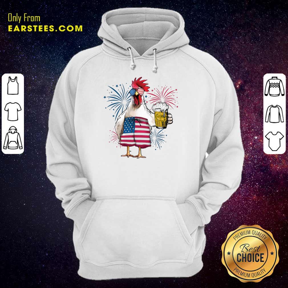 Top Chicken Drink Beer Independence Day Shirt - Image 4