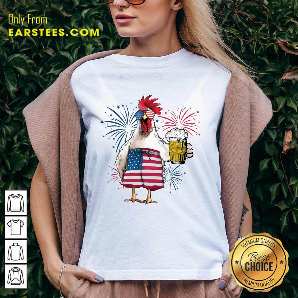 Top Chicken Drink Beer Independence Day Shirt - Image 5