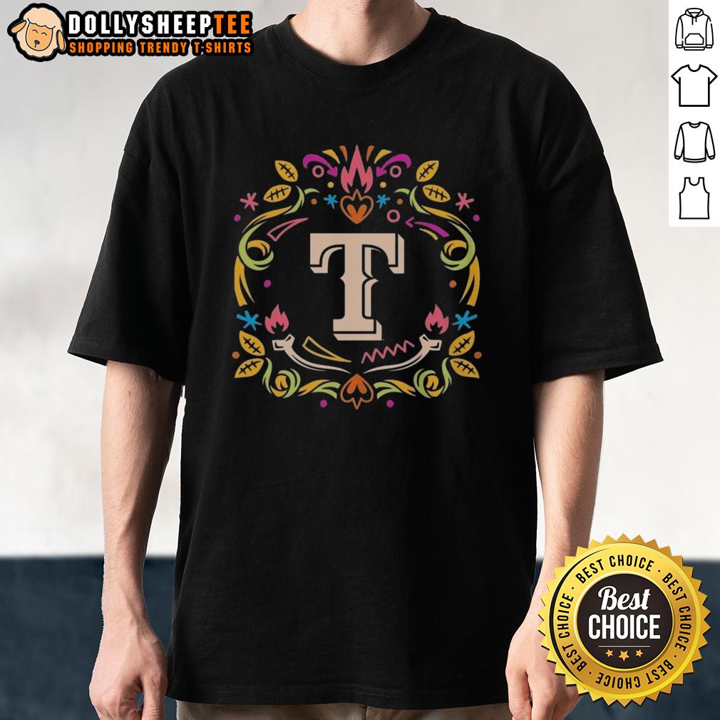 Pretty Texas Rangers Día De Los Muertos MLB Celebration T-Shirt