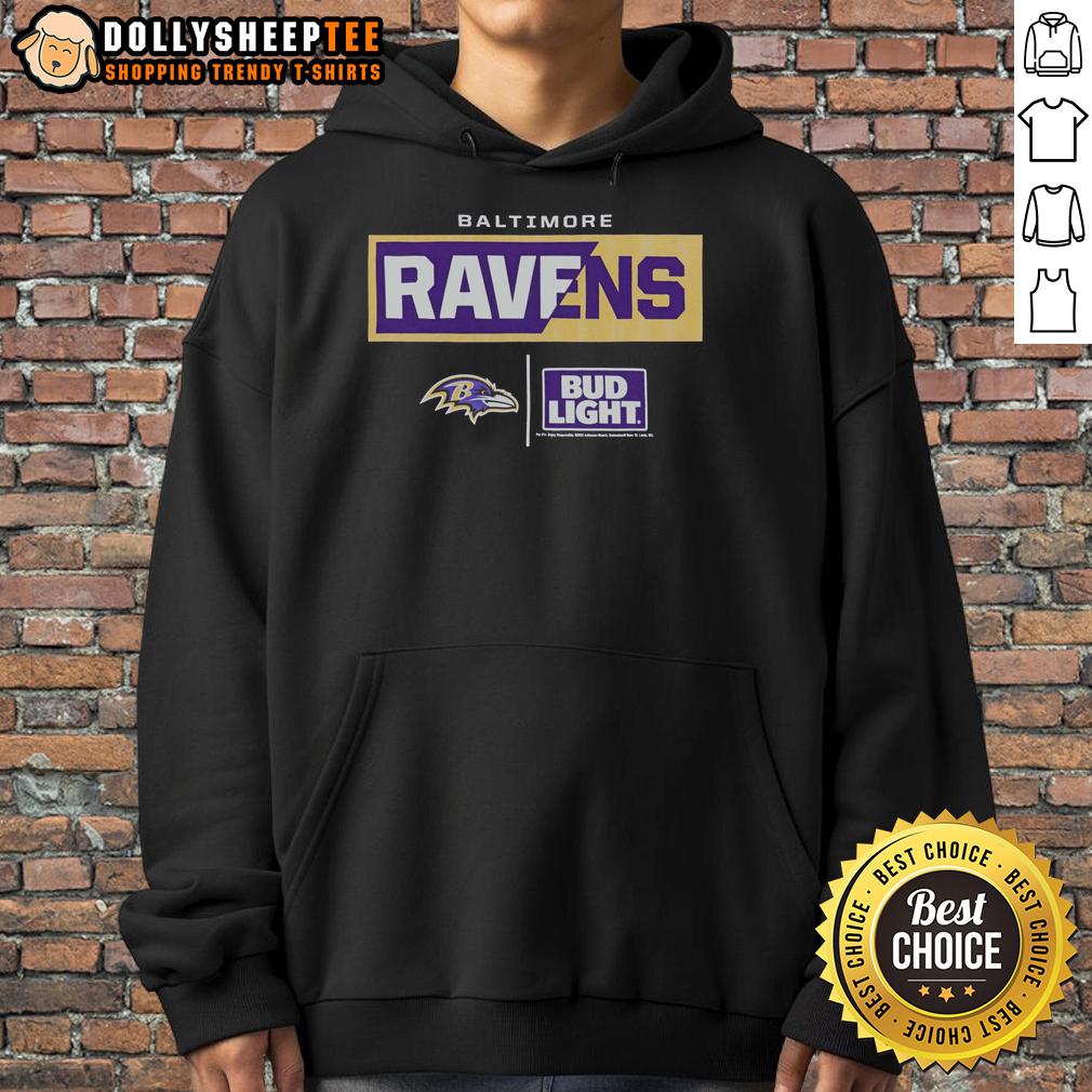 Hot Bud Light Baltimore Ravens Team T-Shirt - Image 2