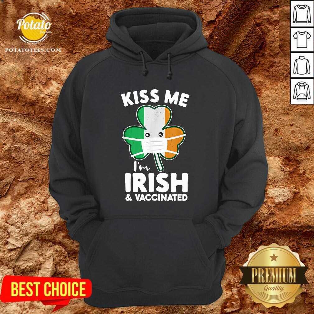 Funny Kiss Me I’m Irish And Vaccinated St. Face Mask Patrick’s Day Shirt - Image 5