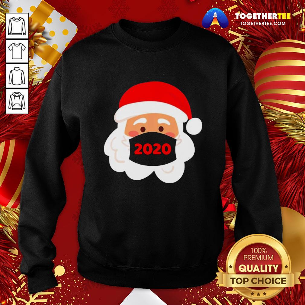 Official Santa Claus Wearing Face Mask 2020 Christmas Shirt - Image 4