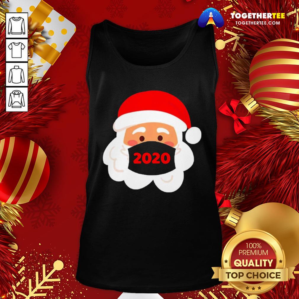 Official Santa Claus Wearing Face Mask 2020 Christmas Shirt - Image 3