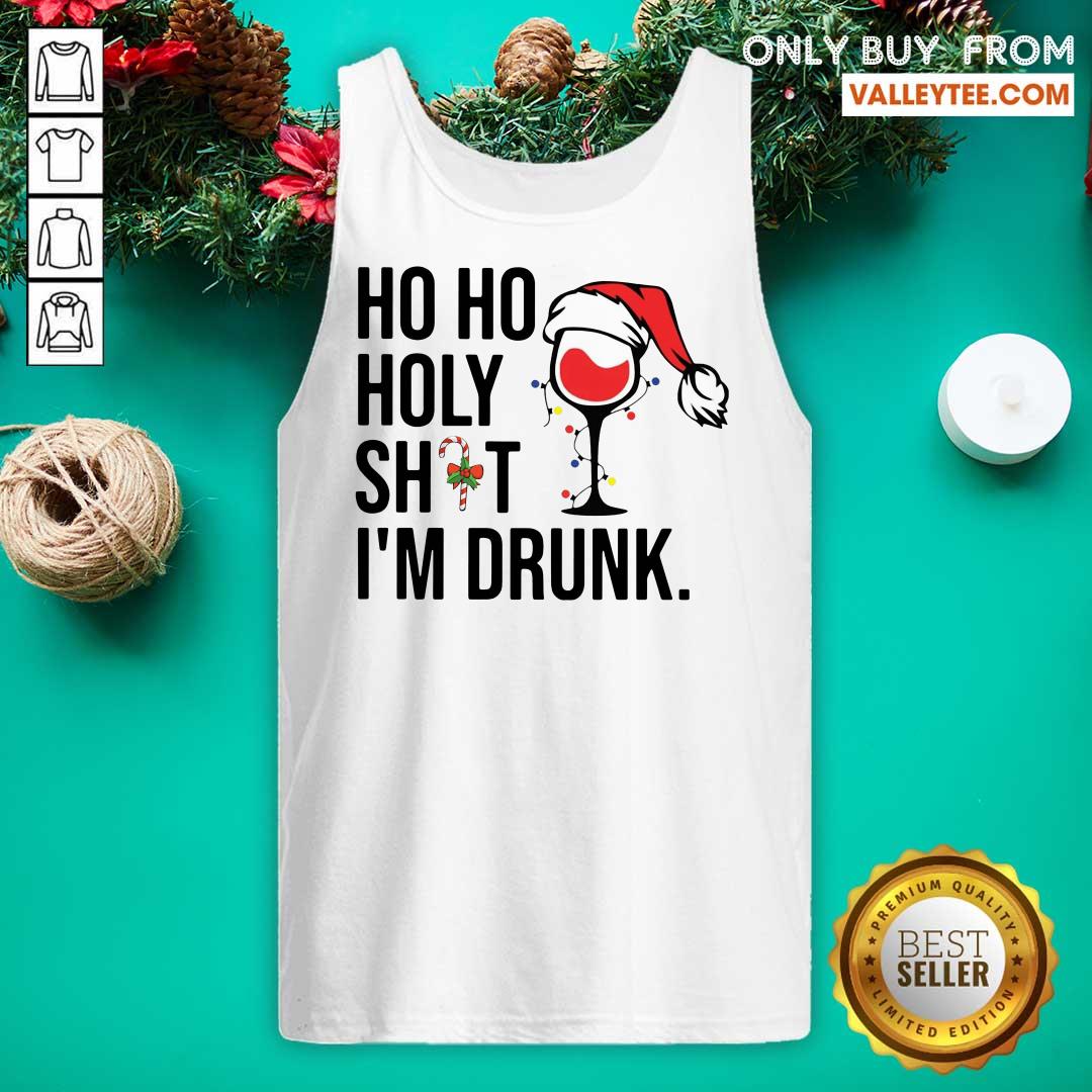 Funny Wine Hat Santa Ho Ho Holy Shit Im Drunk Shirt - Image 5