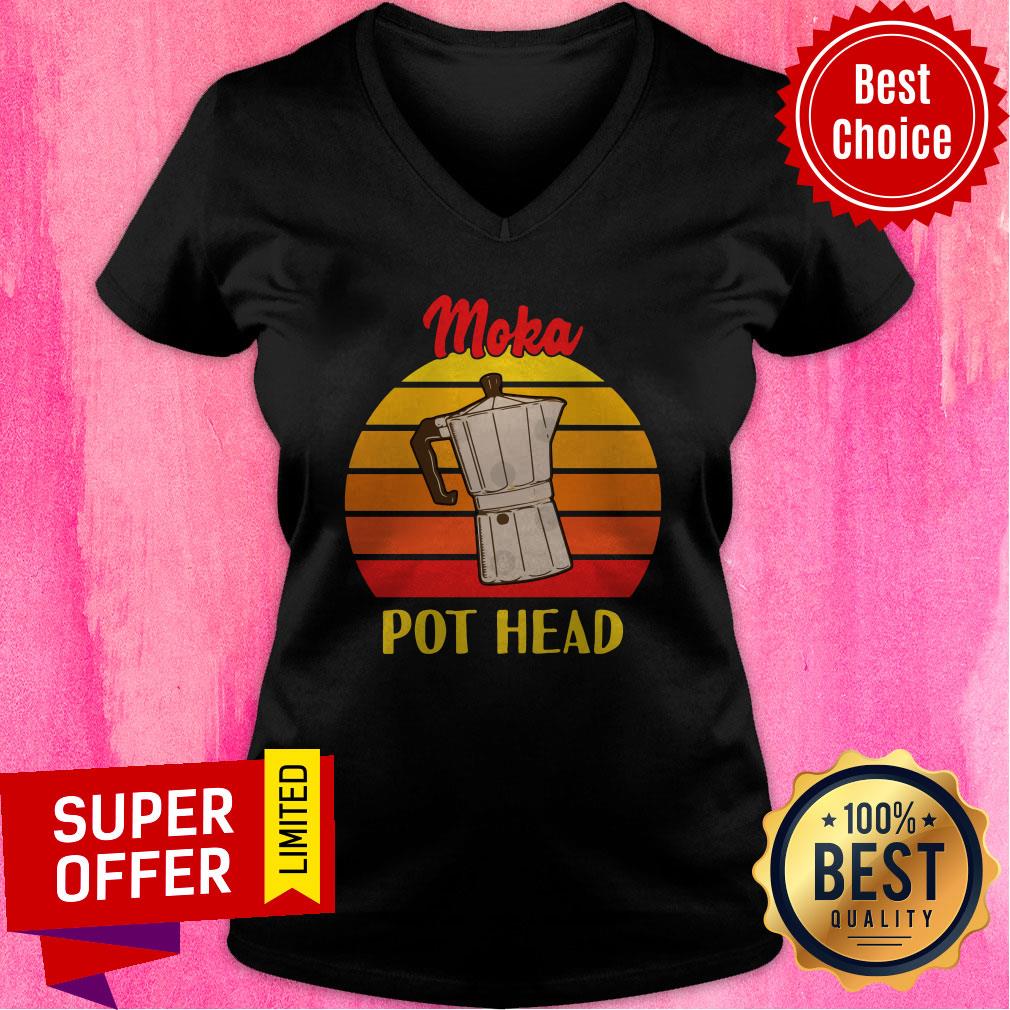 Premium Moka Pot Head Vintage Shirt - Image 3
