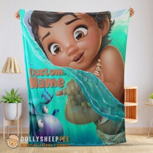 Awesome Disney Toddler Moana Blanket Fleece Customized Blanket
