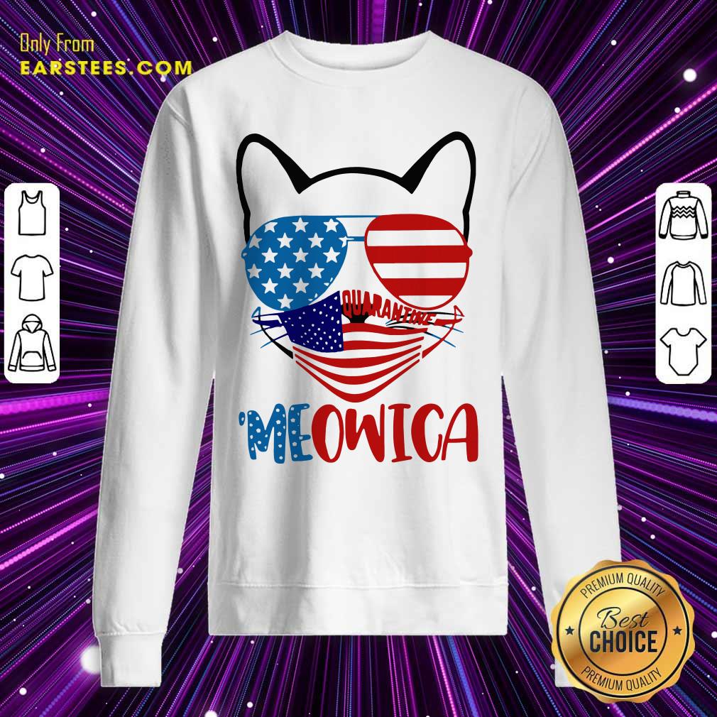 Hot Meowica 4th Of July Merica Quarantine Shirt - Image 5