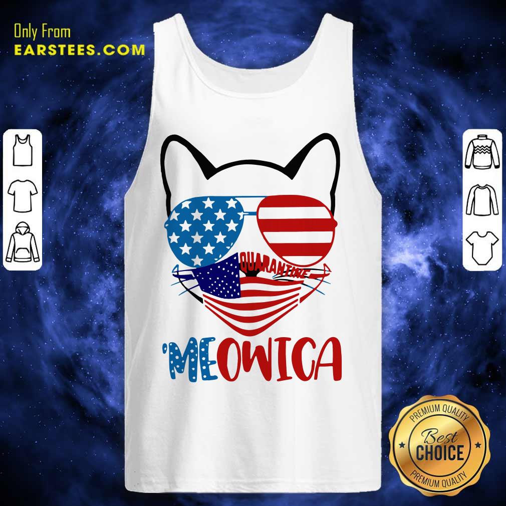 Hot Meowica 4th Of July Merica Quarantine Shirt - Image 4